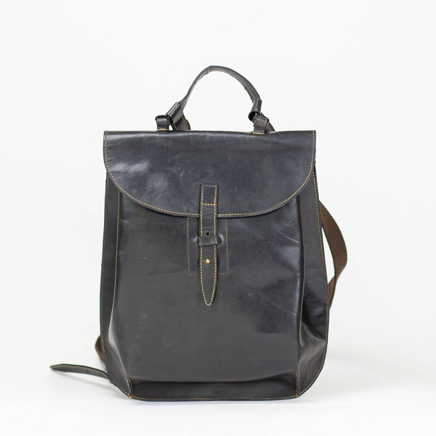 Le Papillon Pisa Black Leather Backpack - Simple Good