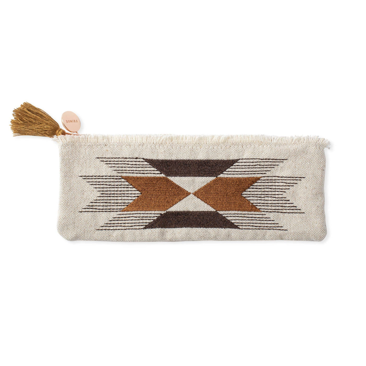 Fringe Studio Canv Stitched Arrow Small Canvas Pouch - Simple Good