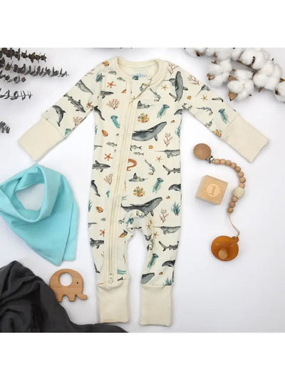 Earthy Zipper Baby Pajamas - Simple Good