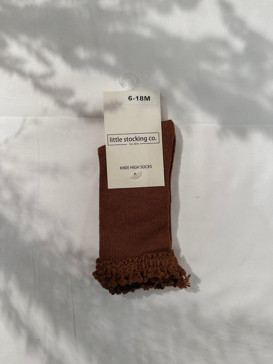 Lace Top Knee High Socks for Babies
