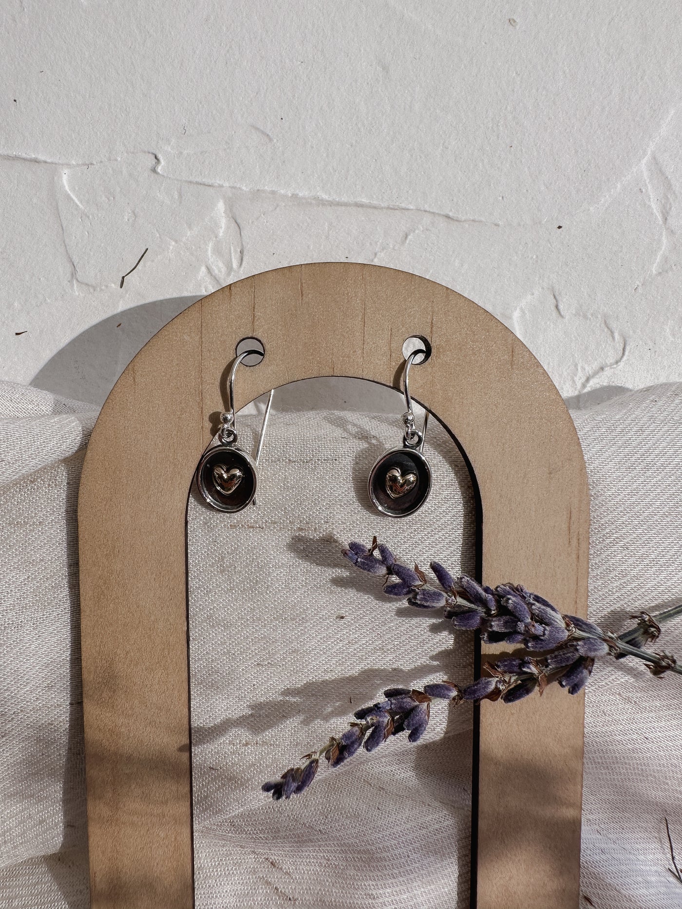 Nina’s design Shadow Box Heart Dangle Earrings - Simple Good