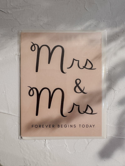 Girl with a Knife Mrs & Mrs Greeting Card - Simple Good