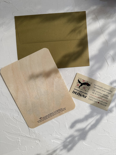 Little Gold Fox Designs Solar Returns Wood Card - Simple Good
