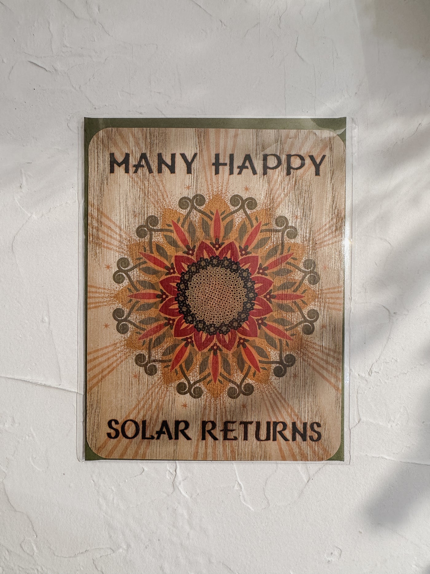 Little Gold Fox Designs Solar Returns Wood Card - Simple Good