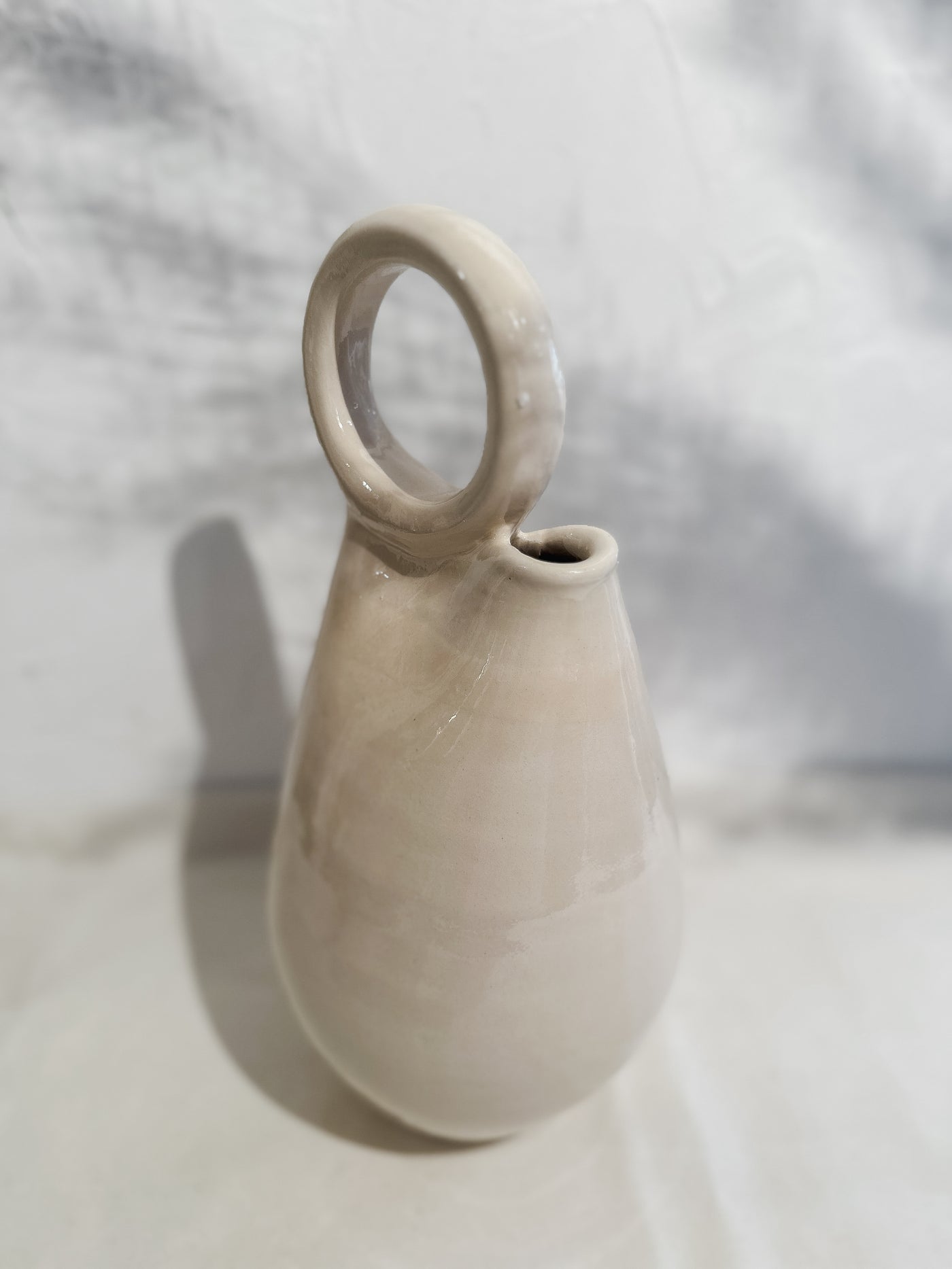 Roca Caus White Hoop Vase - Simple Good