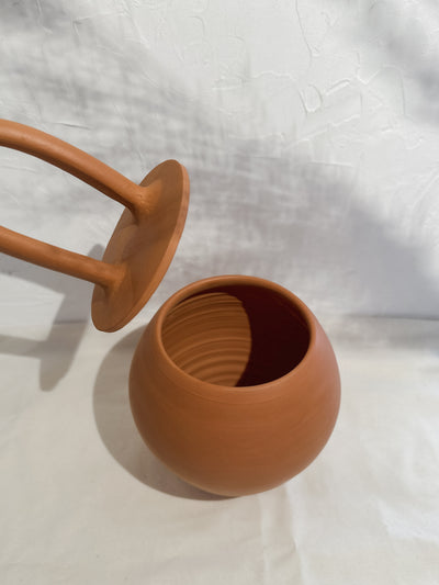 Roca Caus Terracotta Jar with Oblique Lid - Simple Good