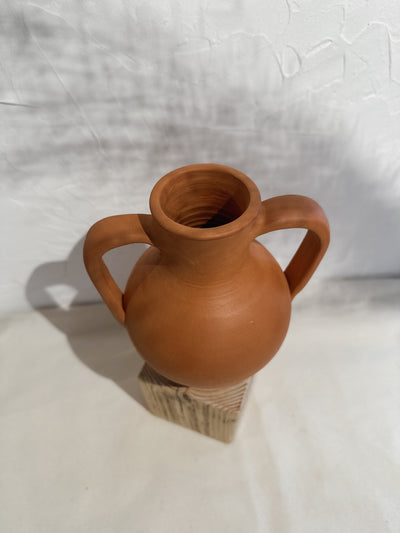 Roca Caus Double Handle Terracotta Vase - Simple Good