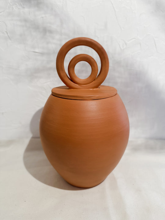 Roca Caus Terracotta Jar with Arches Lid - Simple Good