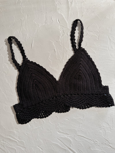 Leto Accesories Black Crochet Bralette - Simple Good