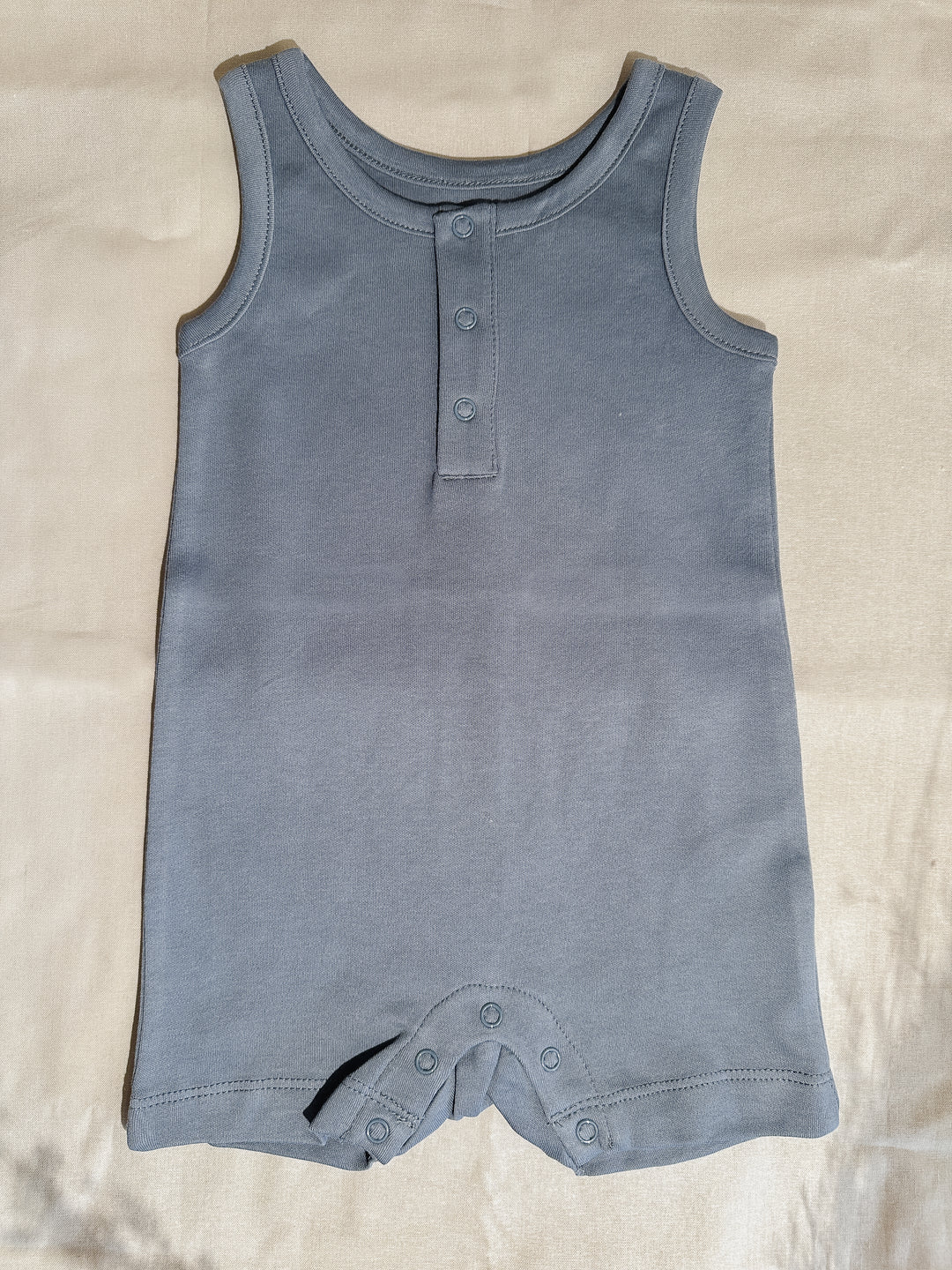 Colored Organics Nile Romper – Harbor - Simple Good