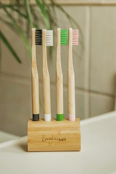 Bamboo Toothbrush Stands
