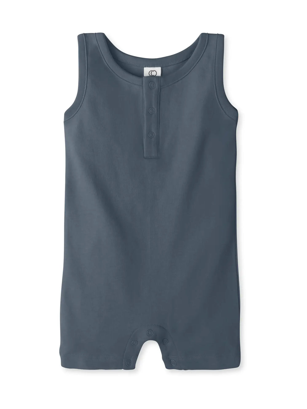 Colored Organics Nile Romper – Harbor - Simple Good