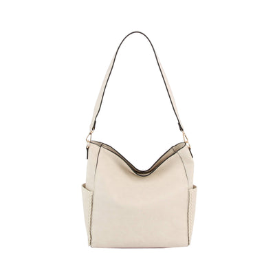 Handbag Factory Corp Women Hobo Shoulder Bag Crossbody Purse: Beige / ONE SIZE - Simple Good