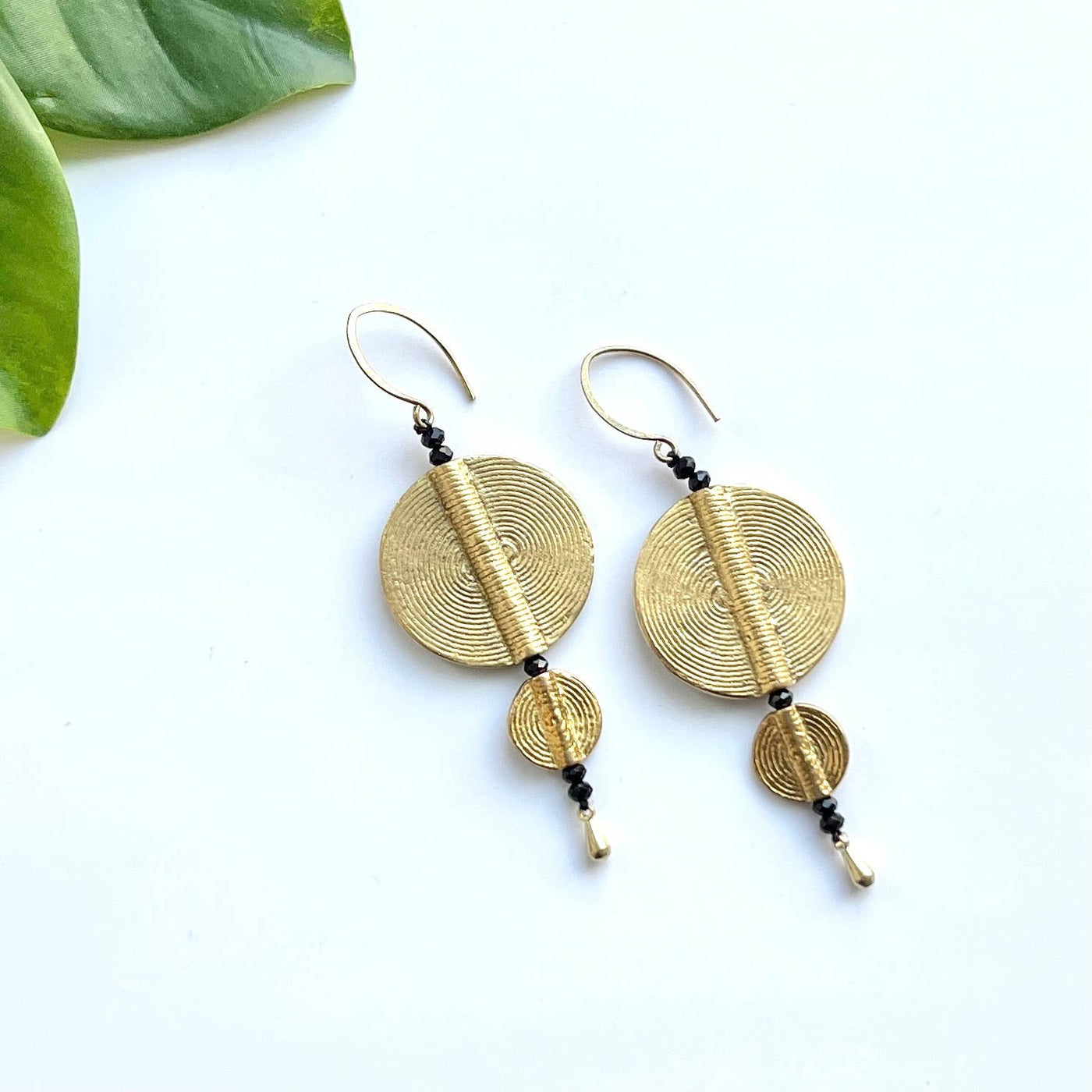 Baizaar Brass Graduated Labyrinth Earrings - Simple Good