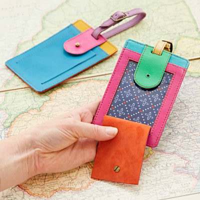 The Paper High Gift Company Limited Recycled Leather Luggage Tag - Handmade - Simple Good