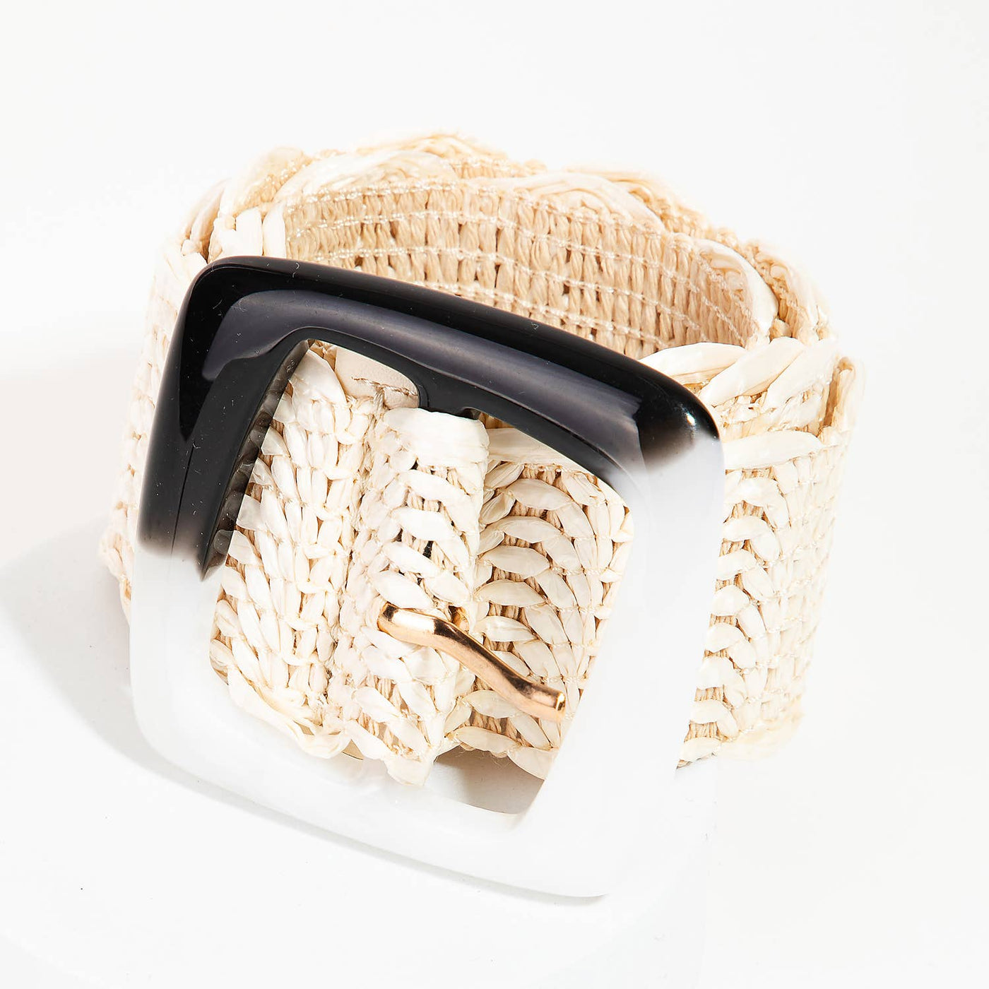 Collections by Fame Accessories Dual Tone Buckle Braided Belt - Simple Good