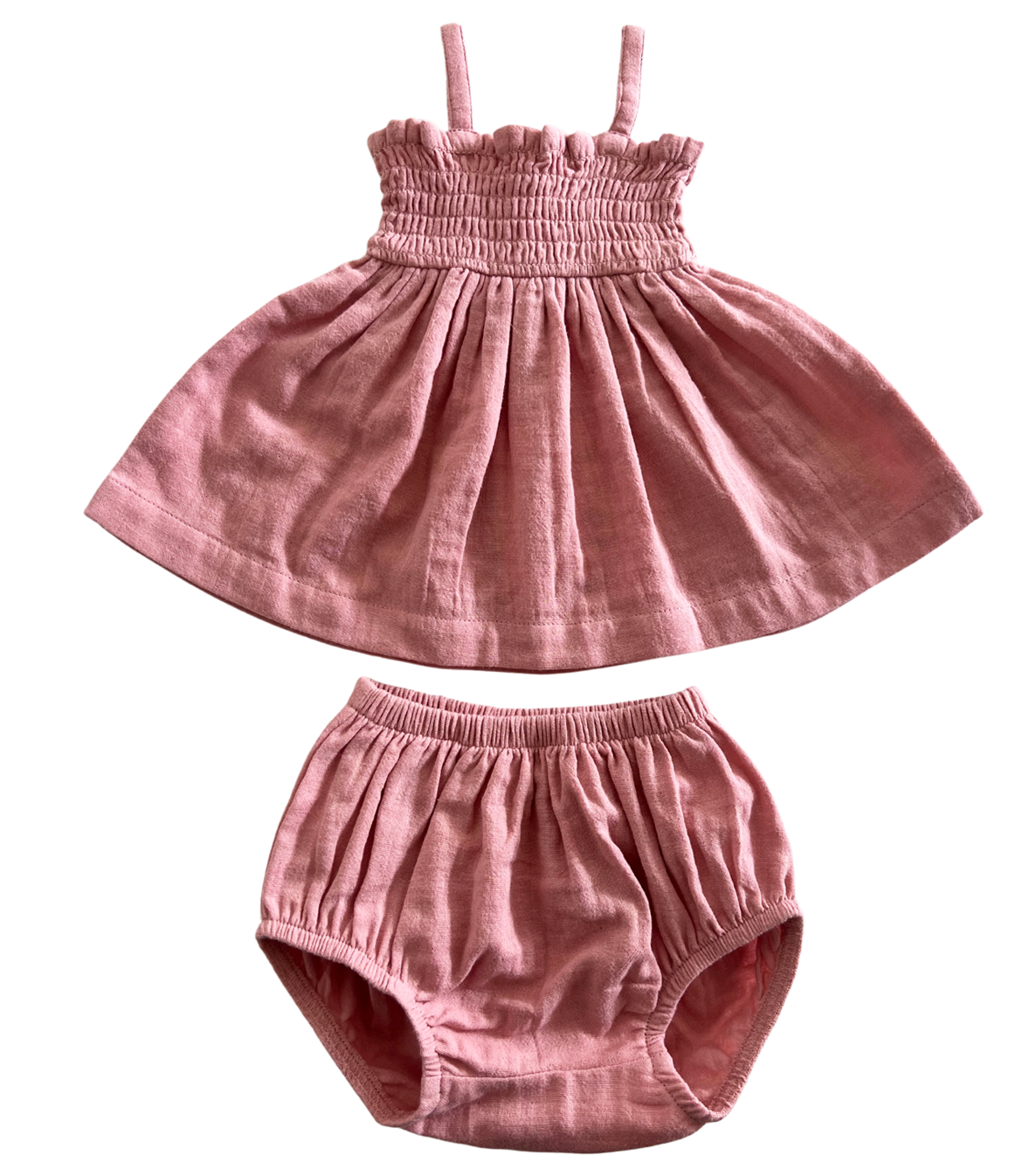 SIIX Collection Rosy / Organic Smocked Set - Simple Good