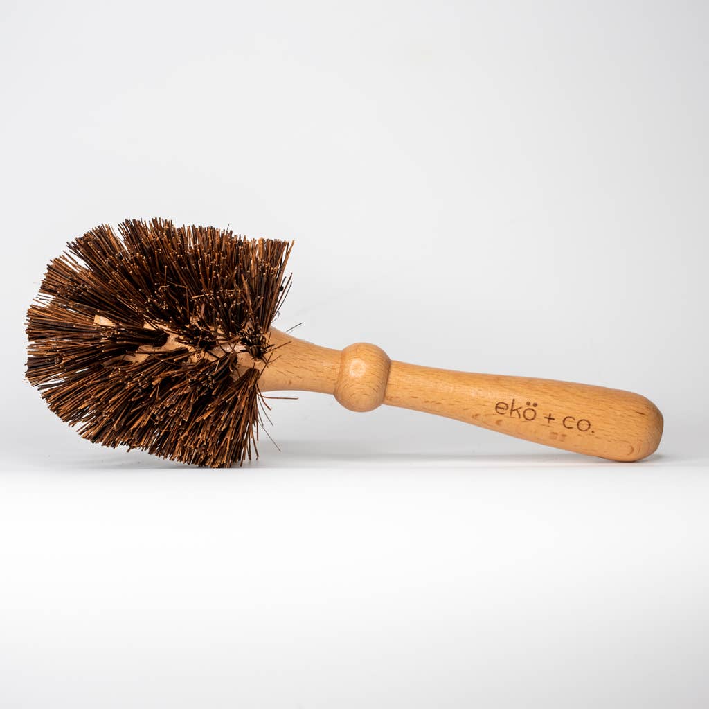 EcoFreax Natural palmyra flower pot bristle cleaning brush - Simple Good