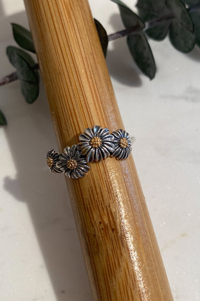 Nina Designs Silver Daisy Chain Ring - Simple Good