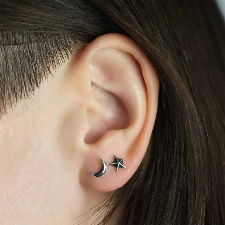 Nina Designs Star and Moon Post Earrings - Simple Good
